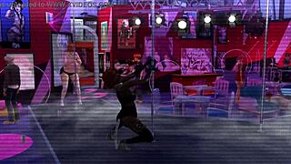 whoa sims4 strip club babe dances wild ripping clothes off 🔥💃