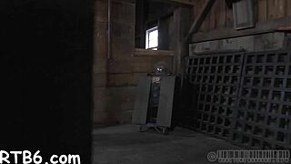 hot serf drops to knees sucking cock hard before gettin fucked rough