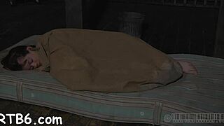 hot serf drops to knees sucking cock hard before gettin fucked rough