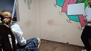 peruvian teen schoolgirl bent over for hardcore doggystyle pounding after carpentry class