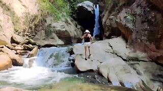 WOW lilyan the sexy latina NAKED and HOT in river!