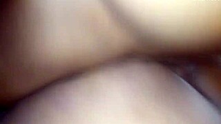ebony babe's big ass leads to super creamy pussy after rough pounding session.