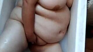 Milf sucks master's cock humps wildly creampie covers ripped clothes body