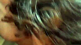 Milf sucks master's cock humps wildly creampie covers ripped clothes body