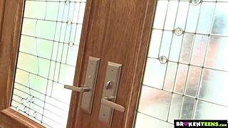 Brokenteen Lizz Tayler trades masturbation for wild guy pounding