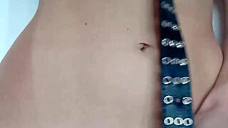 Light belt spanking punishment stings just right