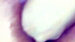 hidden cam catches ebony babe DRILLED deep with dildo in erotic fantasy pt 2