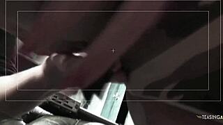 Blonde Sucks Brunette's Small Tits Then Both Fuck Horny Guys