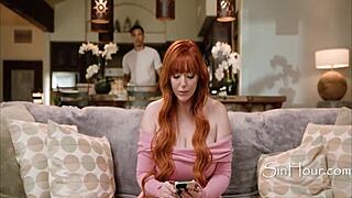 Busty ginger milf fucks me for her fav color over daddy