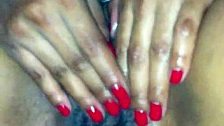 hidden cam catches ebony babe DRILLED deep with dildo in erotic fantasy pt 2