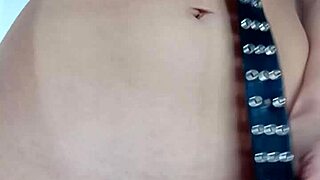 Light belt spanking punishment stings just right