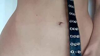 Light belt spanking punishment stings just right