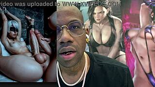 uhh big breasted thicc ass trans cock 2b fucks 9s tight hole till creampie explodes ai generated mess
