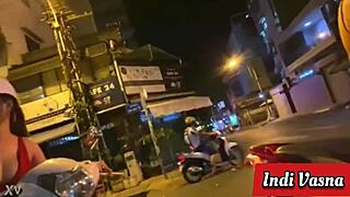 hey, thailand teen girlfriend rides cock outdoors for cash in bangkok?!