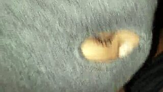 Bbws sloppy deepthroat gags on monster black cock balcony style