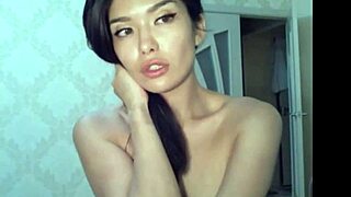 Hot Asian webcam girl with big natural tits masturbates horny