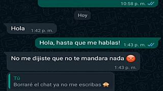 mi amiga in that tiny short gets super horny on whatsapp chat 🔥😈 she can't stop touching herself