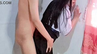 18yo asian student gets fucked right after school in bedroom cosplay creampie cowgirl with small cock uncensored 😘🍆 homemade girlfriend action