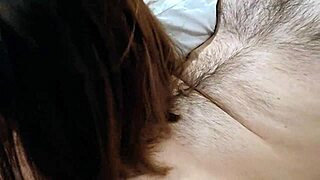 Stepdad Unwraps Birthday Teen's Close-Up Blowjob and Handjob Treat