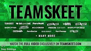 wanna see double candy stepsiblings lick and ride in taboo threesome?