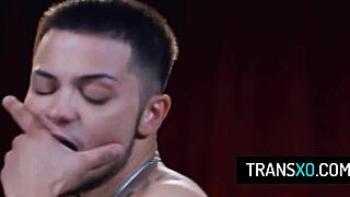 Hey two shemales jade venus & ariel demure wreck trans man nicky zeal's ass at cinema 🍑🍆💦