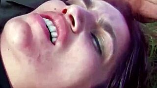 Redhead Slut Pounds Soldier Cock Cowgirl on Mountain Outdoor Ride