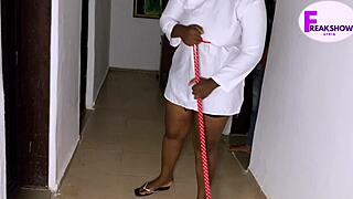 ebony big ass maid caught riding boss stepson cock hard!