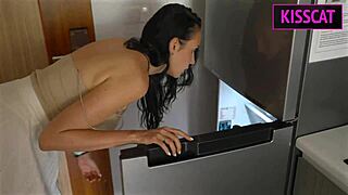 day 11 stepmom risky creampie sex in shared vacation bed with stepson