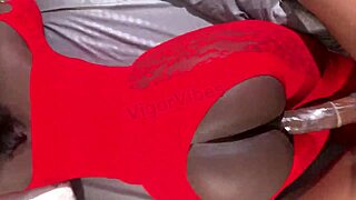 Big booty ebony bbw bent over doggystyle, juicy pussy dripping closeup.