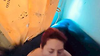 Thick curvy latina homemade blowjob slurps massive cock deep.