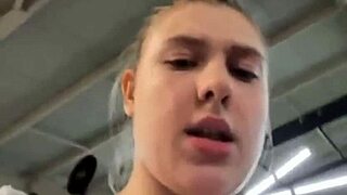 teen pounds fat pussy extreme in public gym hardcore