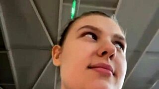 teen pounds fat pussy extreme in public gym hardcore