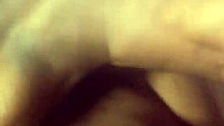 A plump beauty tempts a slender admirer in secret play.