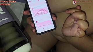 sucking balls on beyourlover skull man toy as it cums realistic creampie