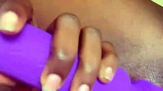 my skinny ebony wife worships my ass with her wet pussy toys