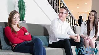 gracie may green joins stepmom in taboo family therapy fuck