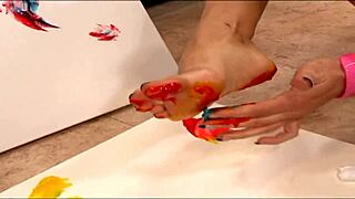 Slender blonde milf rides cock in fishnets frenzy