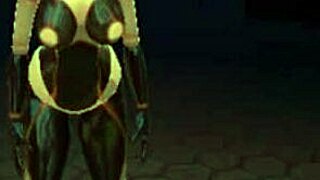 monster elf girl jumps on cock with neko sis and slimer dominating me halloween style