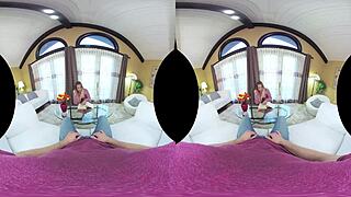 Cali carter shakes big booty while taking vr cock balls deep