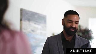 bisexual boss blasts facial on naughty secretary while bf helps in mmf threesome 😏💦