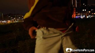 girlfriend teases big cock suck in public pov spot