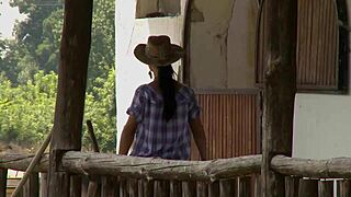 Brunette Milf in Lingerie Takes Monster Cock Anal and Blowjob Outdoors at Factory