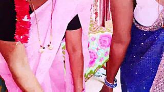 desi family threesome pounds with telugu dirty talk