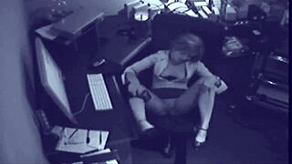 Office Whore in Lingerie Caught Masturbating Fingering Wet Pussy on Hidden Cam