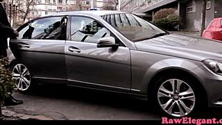 Glamour secretary milf's big tits bounce in interracial doggystyle assfucking