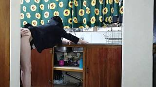 pretty tattooed boss lady bends over for young guy's doggystyle fuck