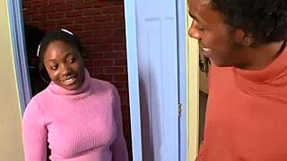 Petite Nubian Babe Blows Friend's Cock Then Gets Fully Fucked Hard