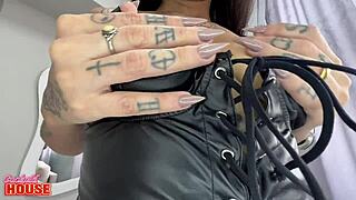 Two Studs Tease Hot Married Brunette's Ass and Dripping Pussy Endlessly