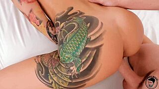 hey check this bald shaved pussy milf riding huge cock in bedroom doggystyle