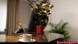 Glamour secretary milf's big tits bounce in interracial doggystyle assfucking